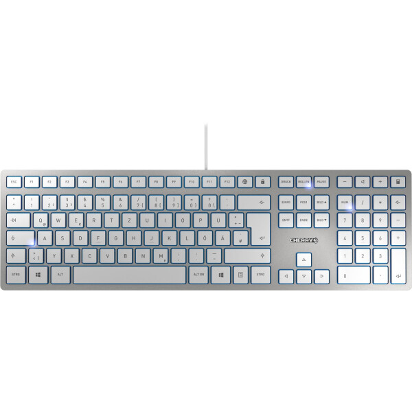 CHERRY Keyboard KC 6000 Slim silber/weiß