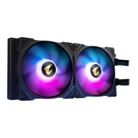 GIGABYTE AORUS WATERFORCE X 280 All-in-one Liquid Cooler with Circular LCD Display RGB Fusion 2.0 Tr