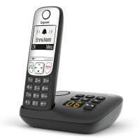 GIGASET A690A Schnurloses Telefon analog Freisprechen, mit Basis, Wahlwiederholung Schwarz