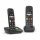 GIGASET E290A Duo schwarz schnurlos analog DECT Grosstaste 2 Mobilteile Anrufbeantworter