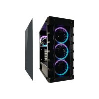 LC-POWER Gaming 709B Solar_System_X - Tower - ATX - ohne Netzteil - Schwarz - USB/Audio