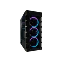 LC-POWER Gaming 709B Solar_System_X - Tower - ATX - ohne Netzteil - Schwarz - USB/Audio