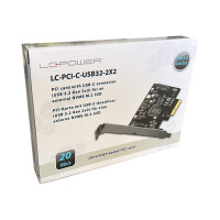 LC-POWER PCI-C-USB32-2x2 Gehäuse PCI-Karte f.eine externe NVMe-M.2SSD (LC-PCI-C-USB32-2X2)