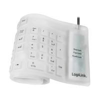 LOGILINK Keyboard Logilink wired flex. USB white