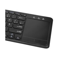 LOGILINK Tastatur Wireless mit Touchpad, 2,4 GHz, schwarz