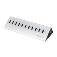 LOGILINK USB 3.0 HUB 10-port, Aluminium, inkl. Power Supply