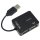 Logilink USB-Hub "Smile" 4-Port ohne Netzteil schwarz