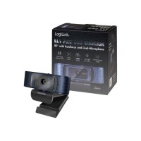 LOGILINK Webcam 1080p FHD Dual-Mikro 80° Autofokus&Abdeckung