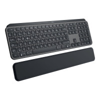 LOGITECH MX Keys Plus Advanced Wireless Illuminated Keyboard with Palm Rest - GRAPHITE - DEU - 2.4GH