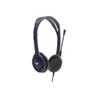 LOGITECH Wired 3.5mm Headset with Mic - MIDNIGHT BLUE - EMEA