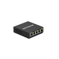 NETGEAR 5-Port Gigabit Ethernet Smart Managed Plus Switch für SMB Metallgehäuse, Desktop, lüfterlos