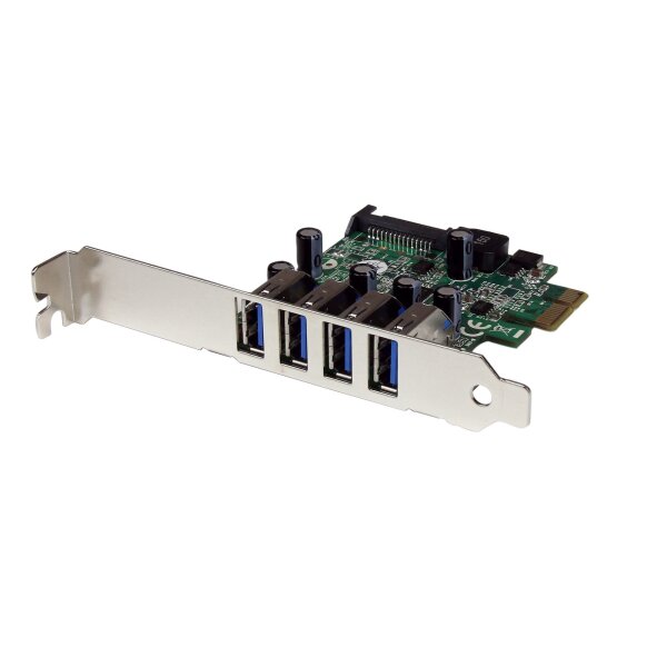 STARTECH.COM 4 Port PCI Express USB 3.0 SuperSpeed Schnittstellenkarte mit UASP - SATA Strom - PCIe
