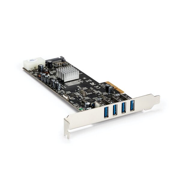 STARTECH.COM 4 Port USB 3.0 SuperSpeed PCI Express Schnittstellenkarte mit 4 5Gb/s Kanälen und UASP