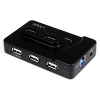 STARTECH.COM 6 Port USB 3.0 / 2.0 Hub mit 2A Ladeanschluss - 2x USB 3.0 SuperSpeed und 4x USB 2.0 Co