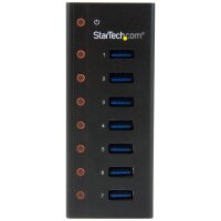 STARTECH.COM 7 Port USB 3.0 Hub - Metallgehäuse - Desktop oder Wandmontierbar - Kompakter 7-fach Ver