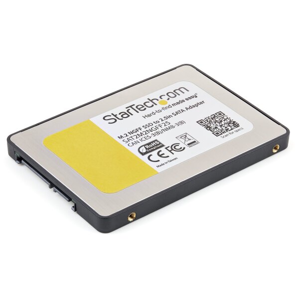STARTECH.COM M.2 NGFF auf SATA III Adapter - M2 SSD zu S-ATA Festplatten Konverter