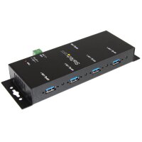STARTECH.COM Montierbarer 4 Port Industrieller USB 3.0 SuperSpeed Hub inkl. Netzteil