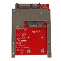 STARTECH.COM mSATA SSD auf 2,5 Zoll SATA Adapter / Konverter - mSATA auf 22-Pin SATA 6,4cm HDD Adapt