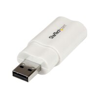 STARTECH.COM USB Audio Adapter - USB auf Soundkarte in weiss - Soundcard mit USB (Stecker)