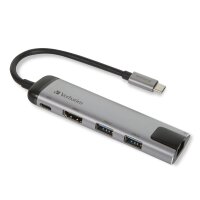 VERBATIM USB-C HUB Adapter USB 3.1 GEN 1/ USB 3.0 x 2 HDMI RJ45