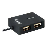 EQUIP USB-Hub 4Port Reise-USB Hub, schwarz