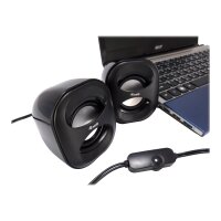 EQUIP Mini USB Lautsprecher f. Notebook u. PC, schwarz