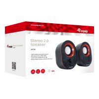 EQUIP Stereo 2.0 Lautsprecher f. Notebook u. PC, schwarz/rot