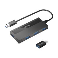 EQUIP USB-Hub 4-Port 2.0  ->1x3.0/3x2.0  0.15m...