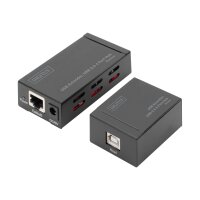 DIGITUS 4 Ports USB 2.0 Hub & Extender 50M for use with Cat5/5e/6 UTP STP SFT cable