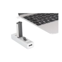 DIGITUS USB 2.0 Typ C HUB mit Kartenleser 3x USB 2.0. 1x SD 1x MicroSD Port Aluminium Gehäuse