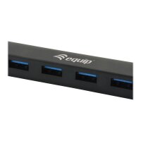 EQUIP USB-Hub USB3.1-C zu USB3.0, 4Port, schwarz