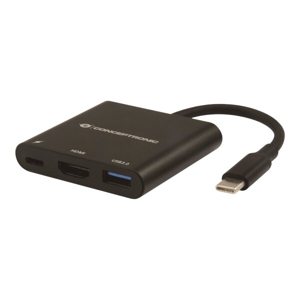 CONCEPTRONIC DONN01B USB-C zu -HDMI-Adapter, schwarz 4k30Hz