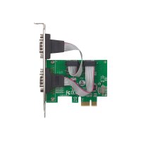 MANHATTAN Serielle PCI-Express-Karte Zwei DB9-Ports...