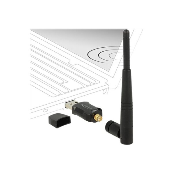 DELOCK WL-Antenne Delock USB2.0 3dBi 2,4+5 GHz