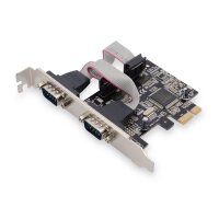 PCI Expr Card DIGITUS 2x D-Sub9 seriell Ports +...