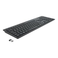 DELOCK USB Tastatur 2,4 GHz kabellos schwarz - Lautlos