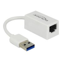 DELOCK Adapter USB 3.0 Typ-A > 1 x Gigabit LAN RJ45 kompakt weiß