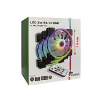 INTERTECH Argus RS14 - RGB-Set 5V-RGB-Luefter LED addressierbar inkl. Funkfernbedienung 3