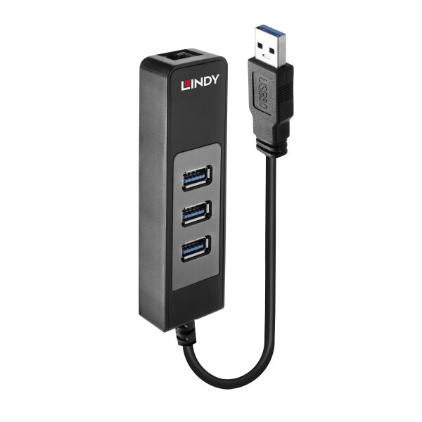LINDY USB 3.1 Hub & Gigabit Ethernet Adapter