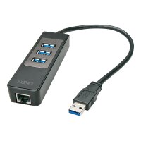 LINDY USB 3.1 Hub & Gigabit Ethernet Adapter