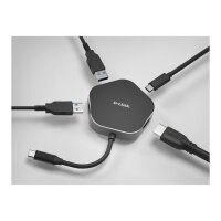 D-LINK USB-C 4-Port USB 3.0 Hub mit HDMI und USB-C Ladeanschluss