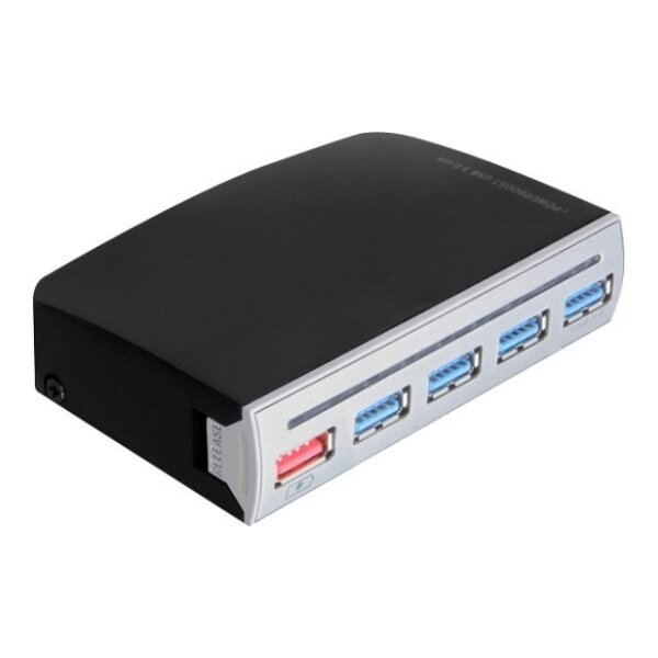 DELOCK HUB USB 3.0 4 Port extern, 1 Port USB Strom intern / extern