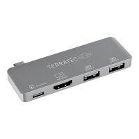 TERRATEC Aluminium USB Type-C Adapter mit USB-C PD HDMI...