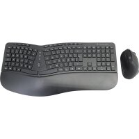 CONCEPTRONIC Wireless Keyboard+Mouse,ergo,Layout deutsch  sw