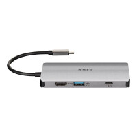 D-LINK USB-C 8-Port USB 3.0 Hub mit HDMI und Ethernet und SD & microSD Card Reader und USB-C Ladeans