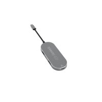 TERRATEC Aluminium USB Type-C Adapter mit USB-C PD HDMI 2x USB 3.0 Port Card Reader