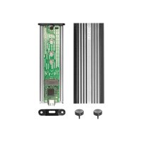 LINDY - Speichergehäuse - M.2 - M.2 NVMe Card - USB 3.2 (Gen 2x2) - Silber