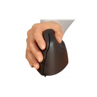 BAKKERELKHUIZEN Evoluent VerticalMouse Standard, für Rechtshänder, USB, schwarz / silber