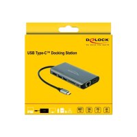 DELOCK USB Type-C Dockingstation 4K - HDMI / DP / USB 3.0...