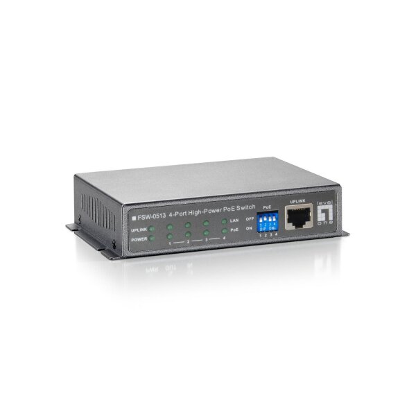Switch 04P DT LevelOne FSW-0513 10/100 PoE LevelOne´s FSW-0513 ist ein 10/100Mbps Fast Ethernet Swit